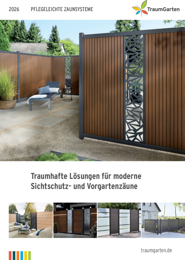 Katalog „Pflegeleichte Zaunsysteme“ von TraumGarten