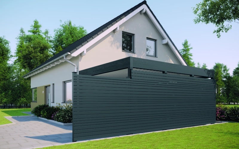 OSMO-Sichtblende Modell Alu Cladding