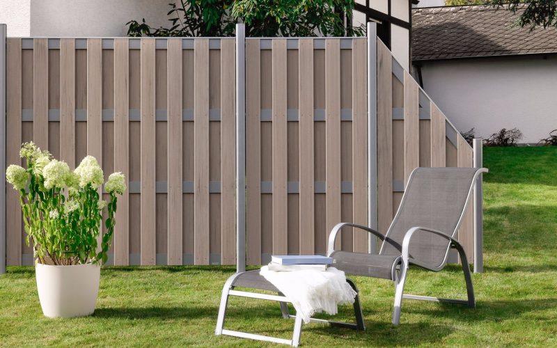 Sichtschutz Jumbo WPC Alu-Design