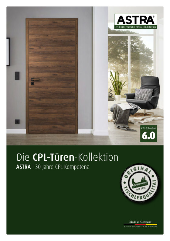 Titelseite ASTRA CPL-Türen-Kollektion 2026