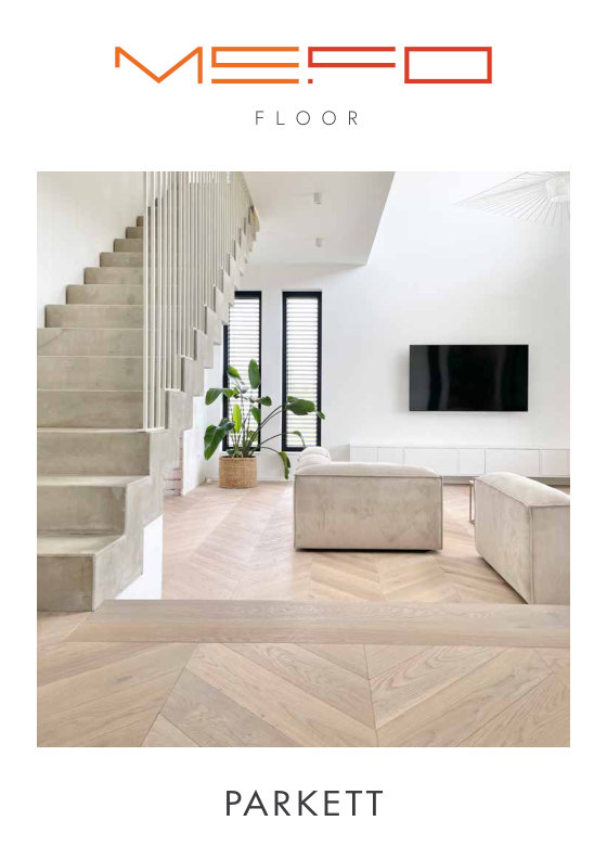 Titelseite MEFO FLOOR Parkettkatalog 2026
